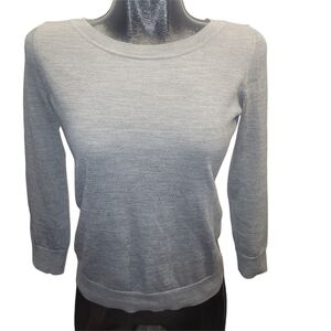 Loft Gray Lightweight Wool Blend Sweater M